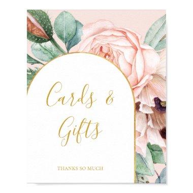 Elegant Blush Floral Garden Pastel  And Gifts Poster