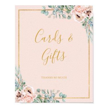 Elegant Blush Floral | Pastel  and Gifts Sign