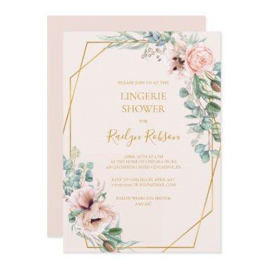 Elegant Blush Floral | Pastel Lingerie Shower
