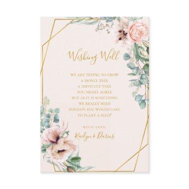 Elegant Blush Floral | Pastel Wedding Wishing Well Enclosure