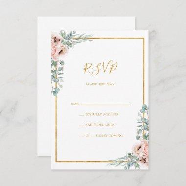 Elegant Blush Floral | RSVP Card