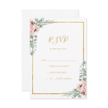 Elegant Blush Floral | RSVP Card