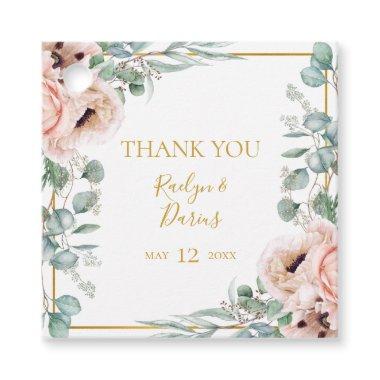 Elegant Blush Floral | Thank You Favor Tags