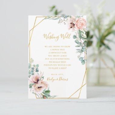Elegant Blush Floral | Wedding Wishing Well Invitations