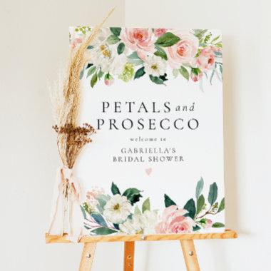 Elegant Blush Petals & Prosecco Bridal Shower Foam Board