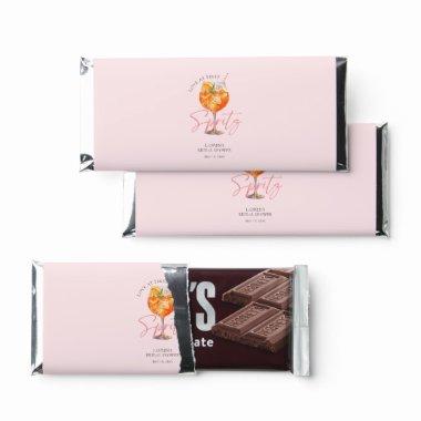 Elegant Blush Pink Aperol Spritz  Hershey Bar Favors
