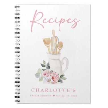 Elegant Blush Pink  Recipe Book