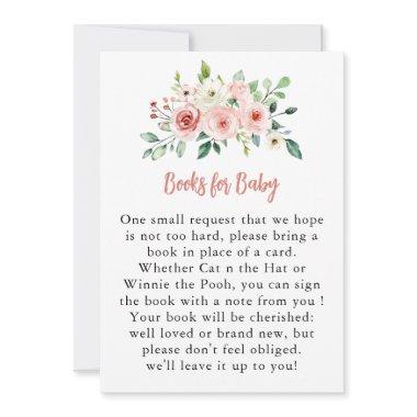 Elegant Blush Pink Floral Books for Baby