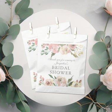 Elegant Blush Pink Floral Custom  Favor Bag