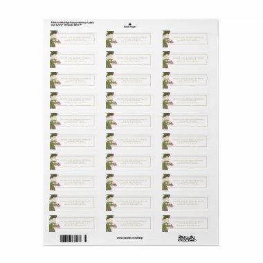 Elegant Blush Pink Floral Greenery Address Label