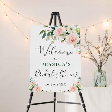 Elegant Blush Pink Flowers Boho Bridal Shower Foam Board