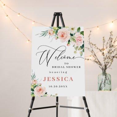 Elegant Blush Pink Flowers Boho Bridal Shower Foam Board