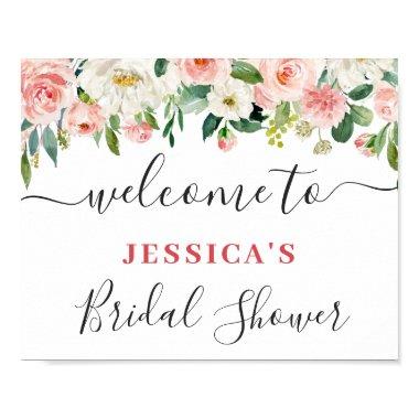 Elegant Blush Pink Flowers Boho  Poster