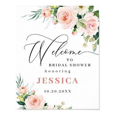Elegant Blush Pink Flowers Boho  Poster