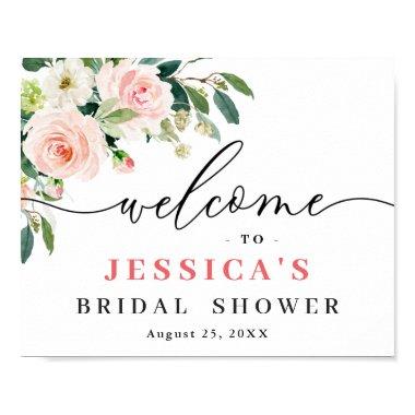 Elegant Blush Pink Flowers Boho  Poster