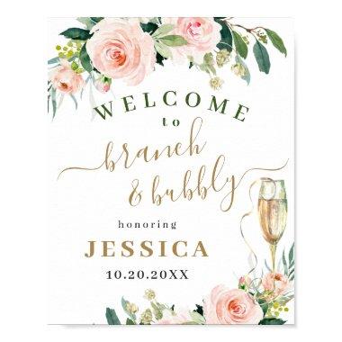Elegant Blush Pink Flowers Boho  Poster