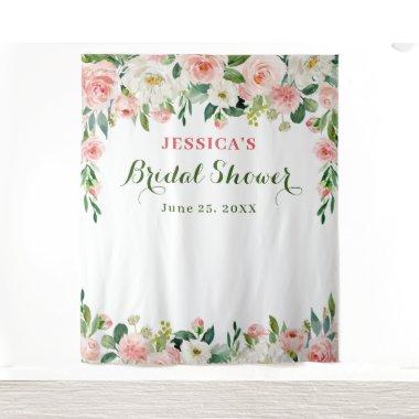 Elegant Blush Pink Flowers  Backdrop