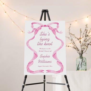 Elegant Blush Pink Hand Drawn Bow  Foam Board