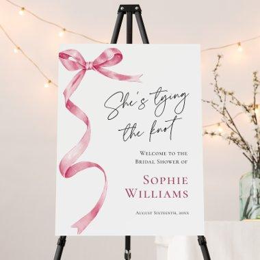 Elegant Blush Pink Hand Drawn Bow  Foam Board