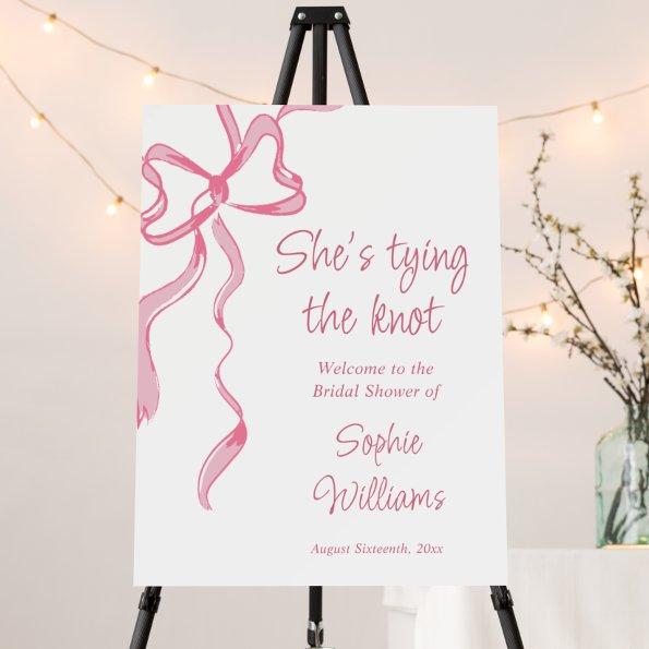 Elegant Blush Pink Hand Drawn Bow  Foam Board