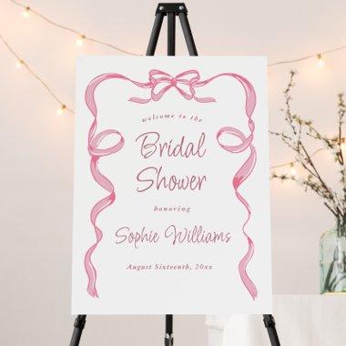 Elegant Blush Pink Hand Drawn Bow  Foam Board