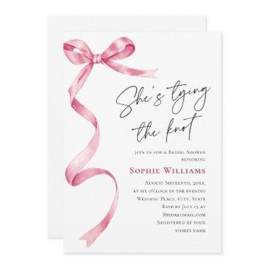 Elegant Blush Pink Hand Drawn Bow