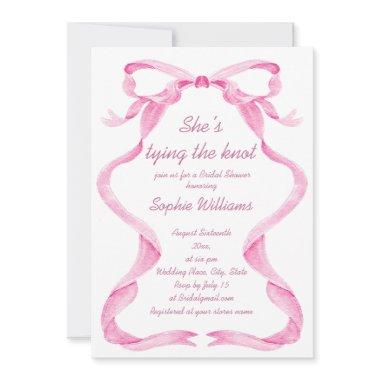 Elegant Blush Pink Hand Drawn Bow