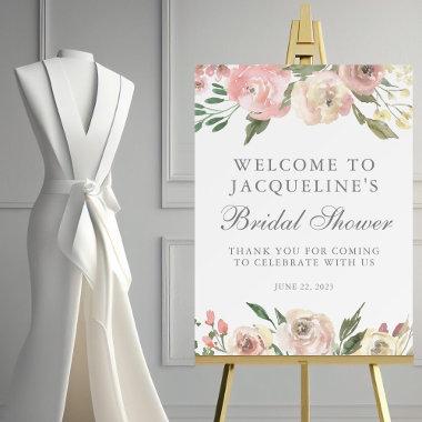Elegant Blush Pink Peony Floral Bridal Shower Foam Board