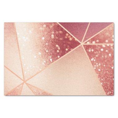 Elegant Blush Pink Rose Gold Glitter Modern Tissue Paper