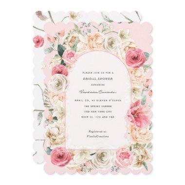 Elegant blush pink spring garden  inv