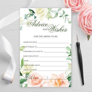 Elegant Blush Rose Greenery Advice and Wishes