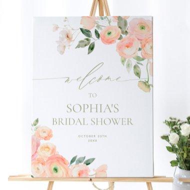 Elegant Blush & Sage Green  Welcome Foam Board