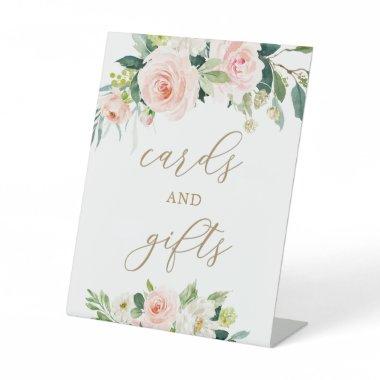 Elegant Blush Watercolor Floral Invitations and Gifts Pedestal Sign