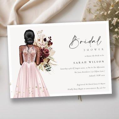 Elegant Blush Wedding Gown  Invite