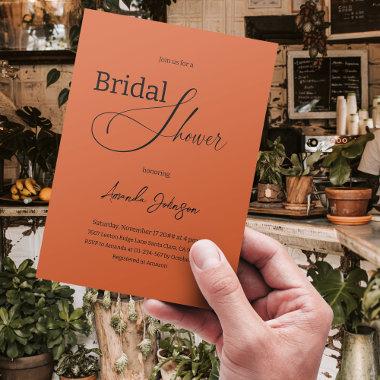Elegant Bohemian Burnt Orange Rustic