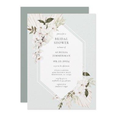 Elegant Bohemian Floral Bridal Shower Invitations