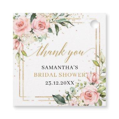 Elegant boho blush and gold greenery  Favor Tags