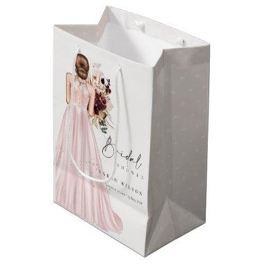 Elegant Boho Blush Wedding Gown  Medium Gift Bag