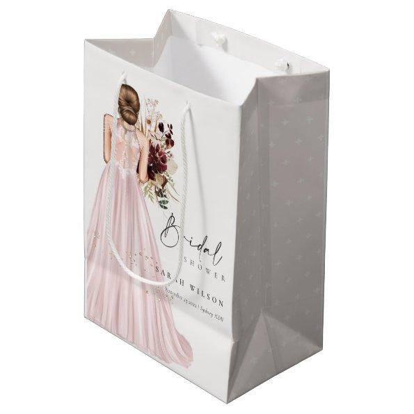 Elegant Boho Blush Wedding Gown  Medium Gift Bag