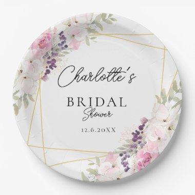 Elegant Boho Bridal Shower Paper Plates