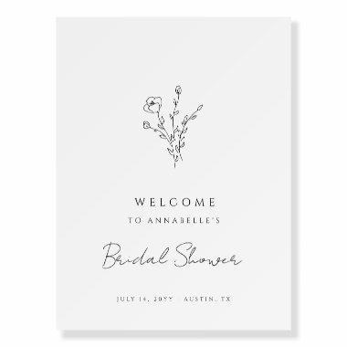 Elegant Boho Floral  Welcome Sign