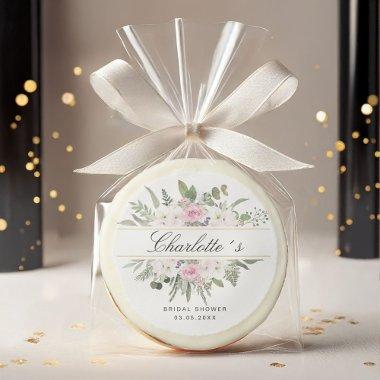 Elegant Boho Floral Monogram  Sugar Cookie