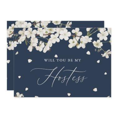 Elegant Boho Floral, Will you be my Hostess? Invitations