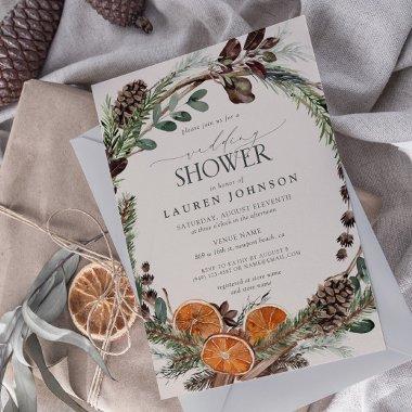 Elegant Boho Greenery Citrus Fall Wedding Shower