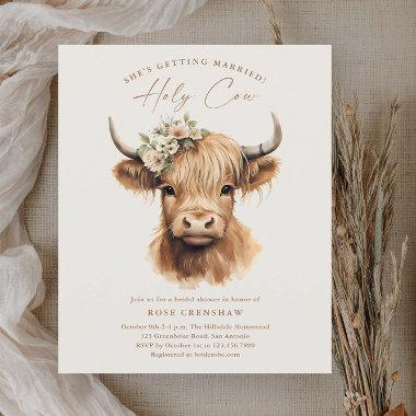 Elegant Boho Highland Cow Bridal Shower