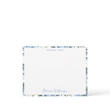 Elegant Boho Light Blue Watercolor Brunch Bubbly Thank You Invitations