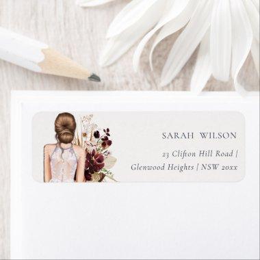 Elegant Boho Lilac Wedding Gown Bride Label