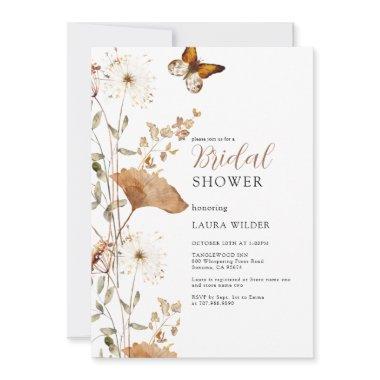 Elegant Boho Terracotta Wildflowers