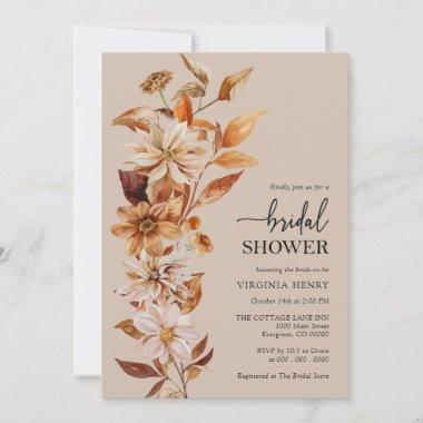 Elegant Botanical Bridal Shower Invitations
