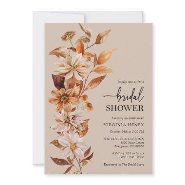 Elegant Botanical Bridal Shower Invitations